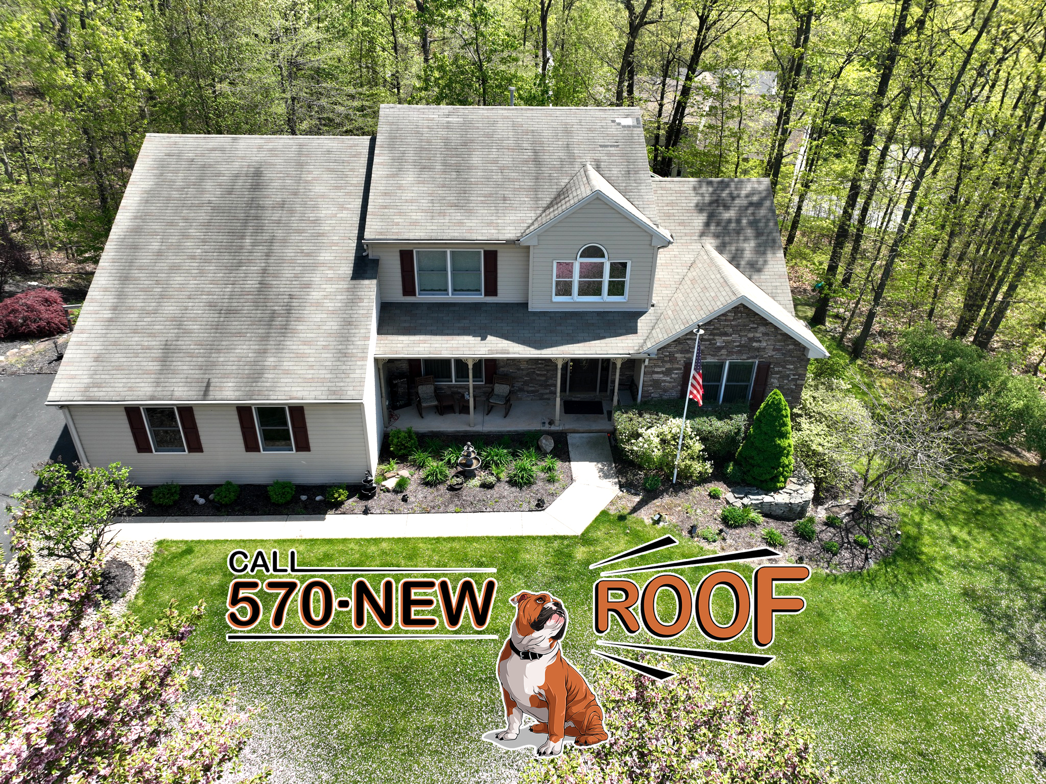 570 new roof residential rural shingle roofing contractor work